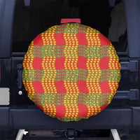 Aloha Hawaii Ilima Maile Lei Spare Tire Cover Palaka Inspired Hawaiian-plaid Red