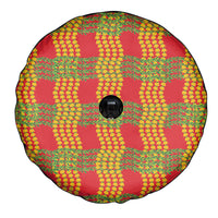 Aloha Hawaii Ilima Maile Lei Spare Tire Cover Palaka Inspired Hawaiian-plaid Red