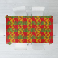 Aloha Hawaii Ilima Maile Lei Tablecloth Palaka Inspired Hawaiian-plaid Red