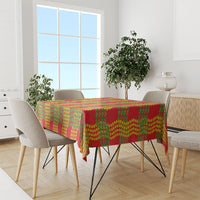 Aloha Hawaii Ilima Maile Lei Tablecloth Palaka Inspired Hawaiian-plaid Red