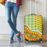 Hawaii Leis Palaka Motifs Luggage Cover Pikake Pakalana Maile Ilima Kakau Style