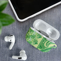 Lime Green Hibiscus Monstera Seamless Kakau Hawaii AirPods Case LT14 - Polynesian Pride