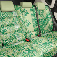Lime Green Hibiscus Monstera Seamless Kakau Hawaii Back Car Seat Cover LT14 - Polynesian Pride