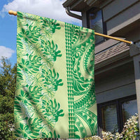 Lime Green Hibiscus Monstera Seamless Kakau Hawaii Garden Flag LT14 - Polynesian Pride