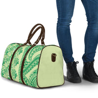 Lime Green Hibiscus Monstera Seamless Kakau Hawaii Travel Bag LT14 - Polynesian Pride