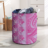 Purple Hibiscus Monstera Seamless Kakau Hawaii Laundry Basket LT14 Purple - Polynesian Pride