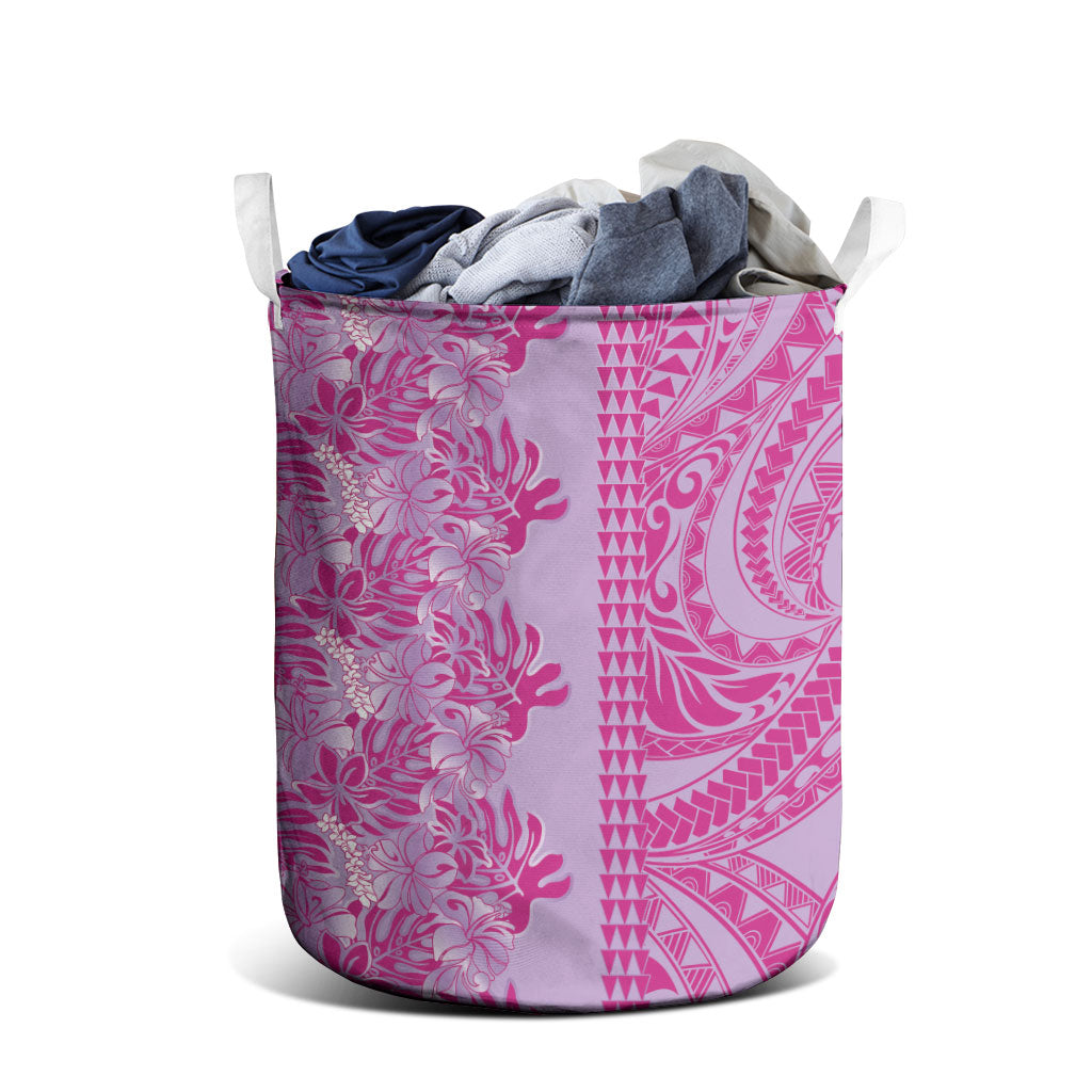 Purple Hibiscus Monstera Seamless Kakau Hawaii Laundry Basket LT14 - Polynesian Pride