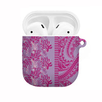 Purple Hibiscus Monstera Seamless Kakau Hawaii AirPods Case LT14 Purple - Polynesian Pride
