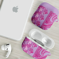 Purple Hibiscus Monstera Seamless Kakau Hawaii AirPods Case LT14 - Polynesian Pride