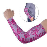 Purple Hibiscus Monstera Seamless Kakau Hawaii Arm Sleeves LT14 Set of 2 Purple - Polynesian Pride