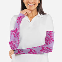 Purple Hibiscus Monstera Seamless Kakau Hawaii Arm Sleeves LT14 - Polynesian Pride