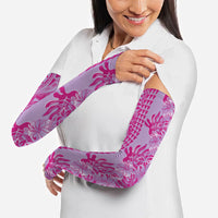 Purple Hibiscus Monstera Seamless Kakau Hawaii Arm Sleeves LT14 - Polynesian Pride