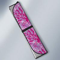 Purple Hibiscus Monstera Seamless Kakau Hawaii Auto Sun Shade LT14 - Polynesian Pride