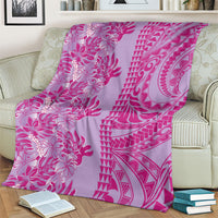 Purple Hibiscus Monstera Seamless Kakau Hawaii Blanket LT14 - Polynesian Pride