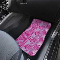 Purple Hibiscus Monstera Seamless Kakau Hawaii Car Mats LT14 - Polynesian Pride