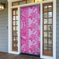 Purple Hibiscus Monstera Seamless Kakau Hawaii Door Cover LT14 - Polynesian Pride