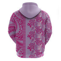 Purple Hibiscus Monstera Seamless Kakau Hawaii Hoodie LT14 - Polynesian Pride