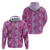 Purple Hibiscus Monstera Seamless Kakau Hawaii Hoodie LT14 - Polynesian Pride