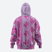 Purple Hibiscus Monstera Seamless Kakau Hawaii Hoodie LT14 - Polynesian Pride