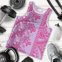 Purple Hibiscus Monstera Seamless Kakau Hawaii Men Tank Top LT14 - Polynesian Pride