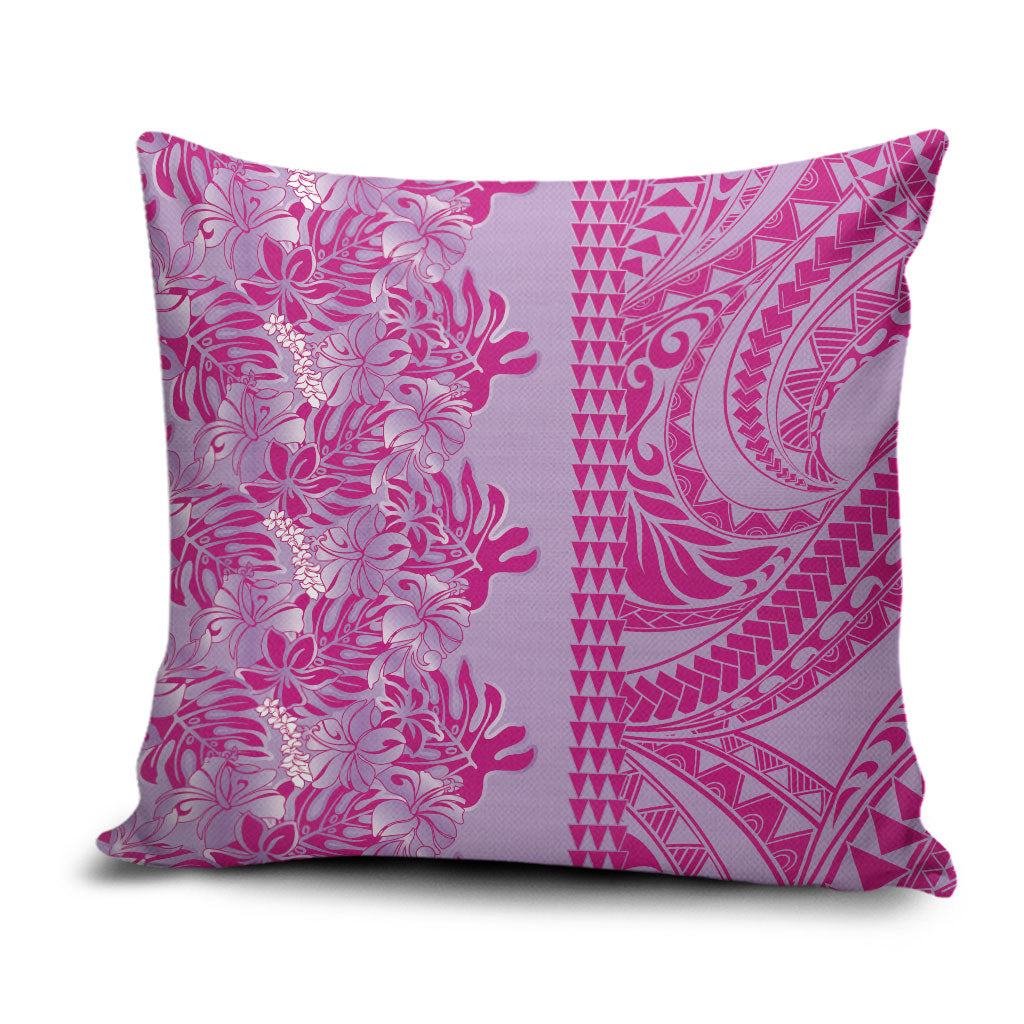 Purple Hibiscus Monstera Seamless Kakau Hawaii Pillow Cover LT14 Purple - Polynesian Pride
