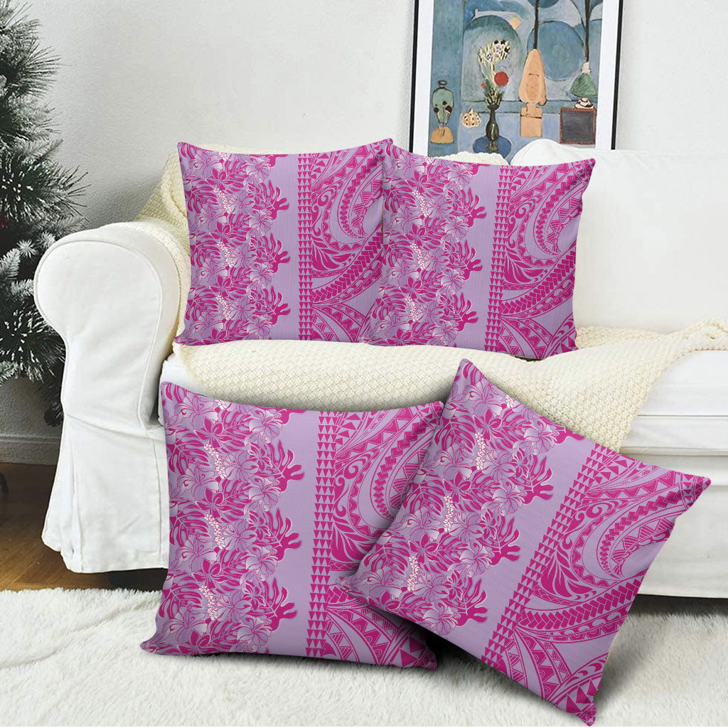 Purple Hibiscus Monstera Seamless Kakau Hawaii Pillow Cover LT14 - Polynesian Pride