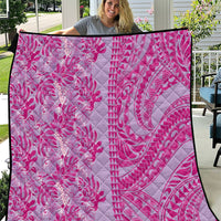 Purple Hibiscus Monstera Seamless Kakau Hawaii Quilt LT14 Purple - Polynesian Pride