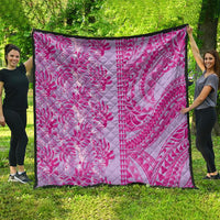 Purple Hibiscus Monstera Seamless Kakau Hawaii Quilt LT14 - Polynesian Pride
