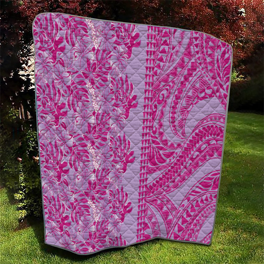 Purple Hibiscus Monstera Seamless Kakau Hawaii Quilt LT14 - Polynesian Pride