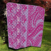 Purple Hibiscus Monstera Seamless Kakau Hawaii Quilt LT14 - Polynesian Pride