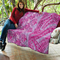 Purple Hibiscus Monstera Seamless Kakau Hawaii Quilt LT14 - Polynesian Pride