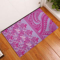Purple Hibiscus Monstera Seamless Kakau Hawaii Rubber Doormat LT14 - Polynesian Pride