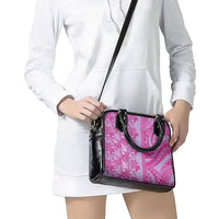Purple Hibiscus Monstera Seamless Kakau Hawaii Shoulder Handbag LT14 - Polynesian Pride