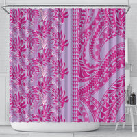 Purple Hibiscus Monstera Seamless Kakau Hawaii Shower Curtain LT14 - Polynesian Pride