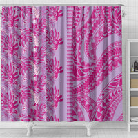 Purple Hibiscus Monstera Seamless Kakau Hawaii Shower Curtain LT14 - Polynesian Pride