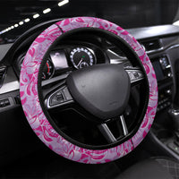 Purple Hibiscus Monstera Seamless Kakau Hawaii Steering Wheel Cover LT14 Universal Fit Purple - Polynesian Pride