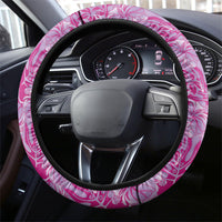 Purple Hibiscus Monstera Seamless Kakau Hawaii Steering Wheel Cover LT14 - Polynesian Pride