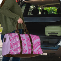 Purple Hibiscus Monstera Seamless Kakau Hawaii Travel Bag LT14 - Polynesian Pride