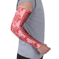 Red Hibiscus Monstera Seamless Kakau Hawaii Arm Sleeves LT14 - Polynesian Pride