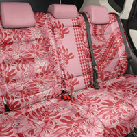 Red Hibiscus Monstera Seamless Kakau Hawaii Back Car Seat Cover LT14 - Polynesian Pride