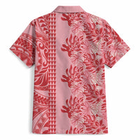 Red Hibiscus Monstera Seamless Kakau Hawaii Hawaiian Shirt LT14 - Polynesian Pride