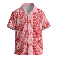 Red Hibiscus Monstera Seamless Kakau Hawaii Kid Hawaiian Shirt LT14 - Polynesian Pride