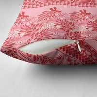 Red Hibiscus Monstera Seamless Kakau Hawaii Pillow Cover LT14 - Polynesian Pride