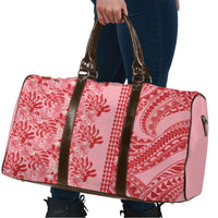Red Hibiscus Monstera Seamless Kakau Hawaii Travel Bag LT14 - Polynesian Pride