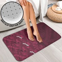 Burgundy Hibiscus Monstera Seamless Kakau Hawaii Bathroom Set LT14 - Polynesian Pride