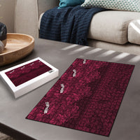 Burgundy Hibiscus Monstera Seamless Kakau Hawaii Puzzle LT14 - Polynesian Pride