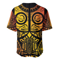 Marquesas Islands Baseball Jersey Marquesan Tattoo Yellow Gradient - Polynesian Pride