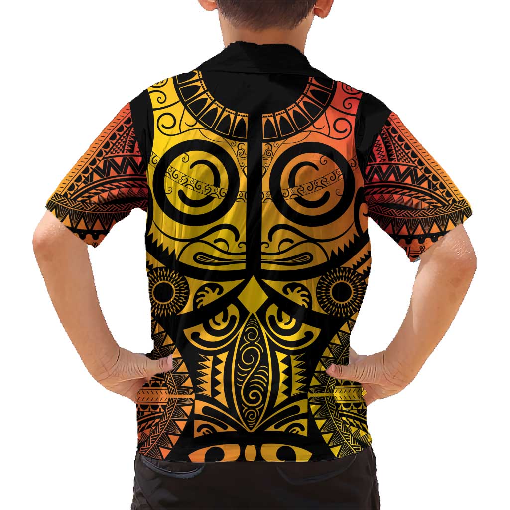 Marquesas Islands Hawaiian Shirt Marquesan Tattoo Yellow Gradient - Polynesian Pride