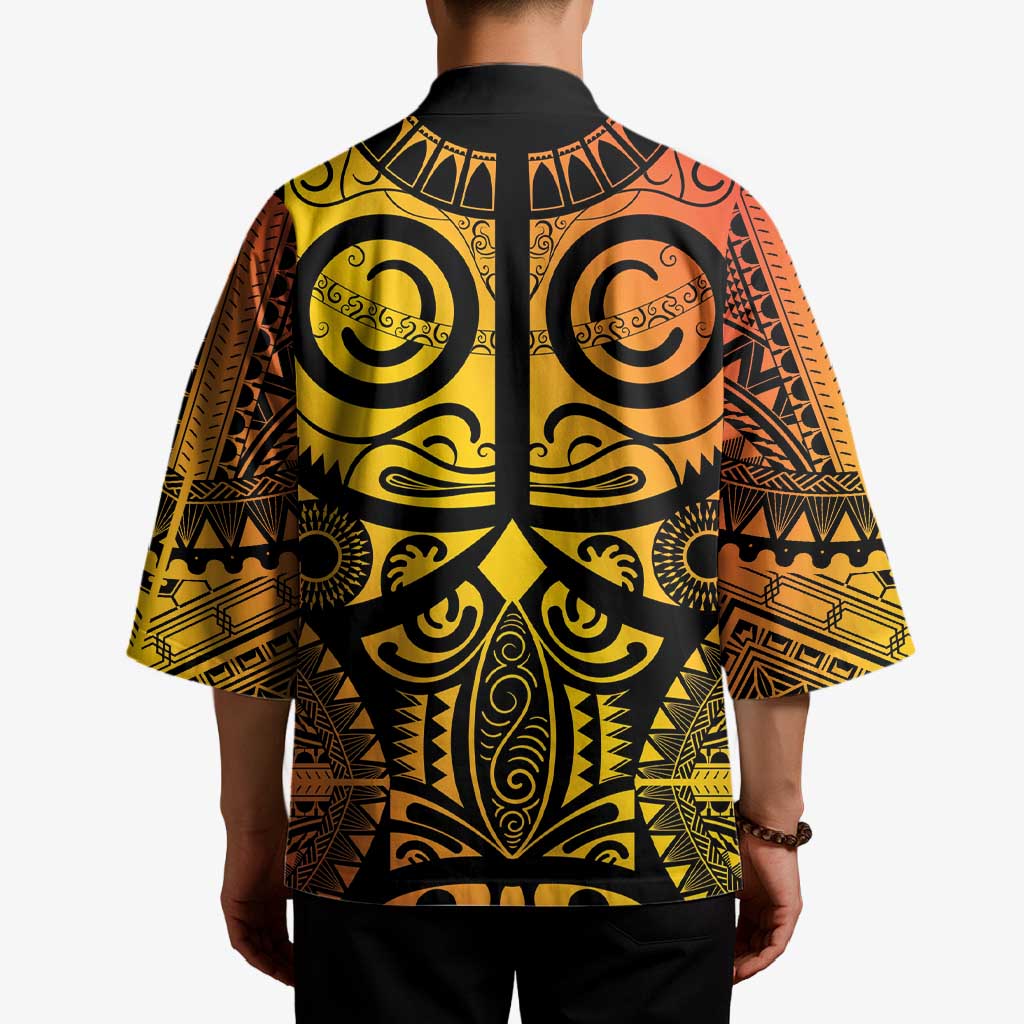 Marquesas Islands Kimono Marquesan Tattoo Yellow Gradient - Polynesian Pride