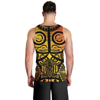 Marquesas Islands Men Tank Top Marquesan Tattoo Yellow Gradient - Polynesian Pride